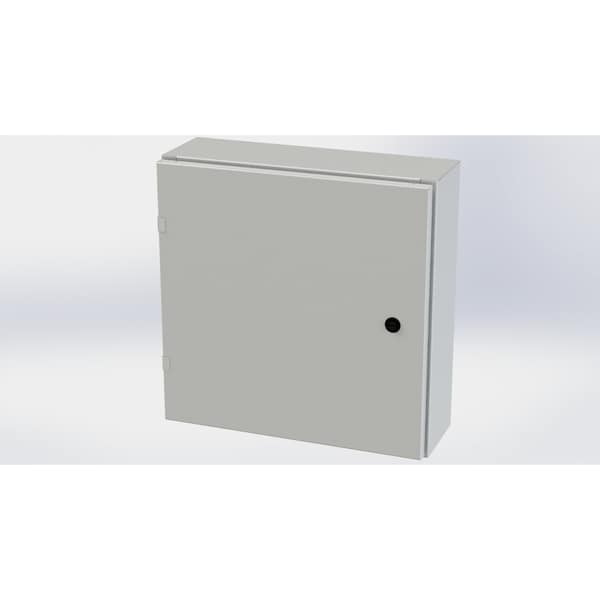 1/4 Turn Latch Electrical Enclosures, 20 in H, 6 in D, 20 in W, NEMA 3R, 4, 12, 13, Carbon Steel